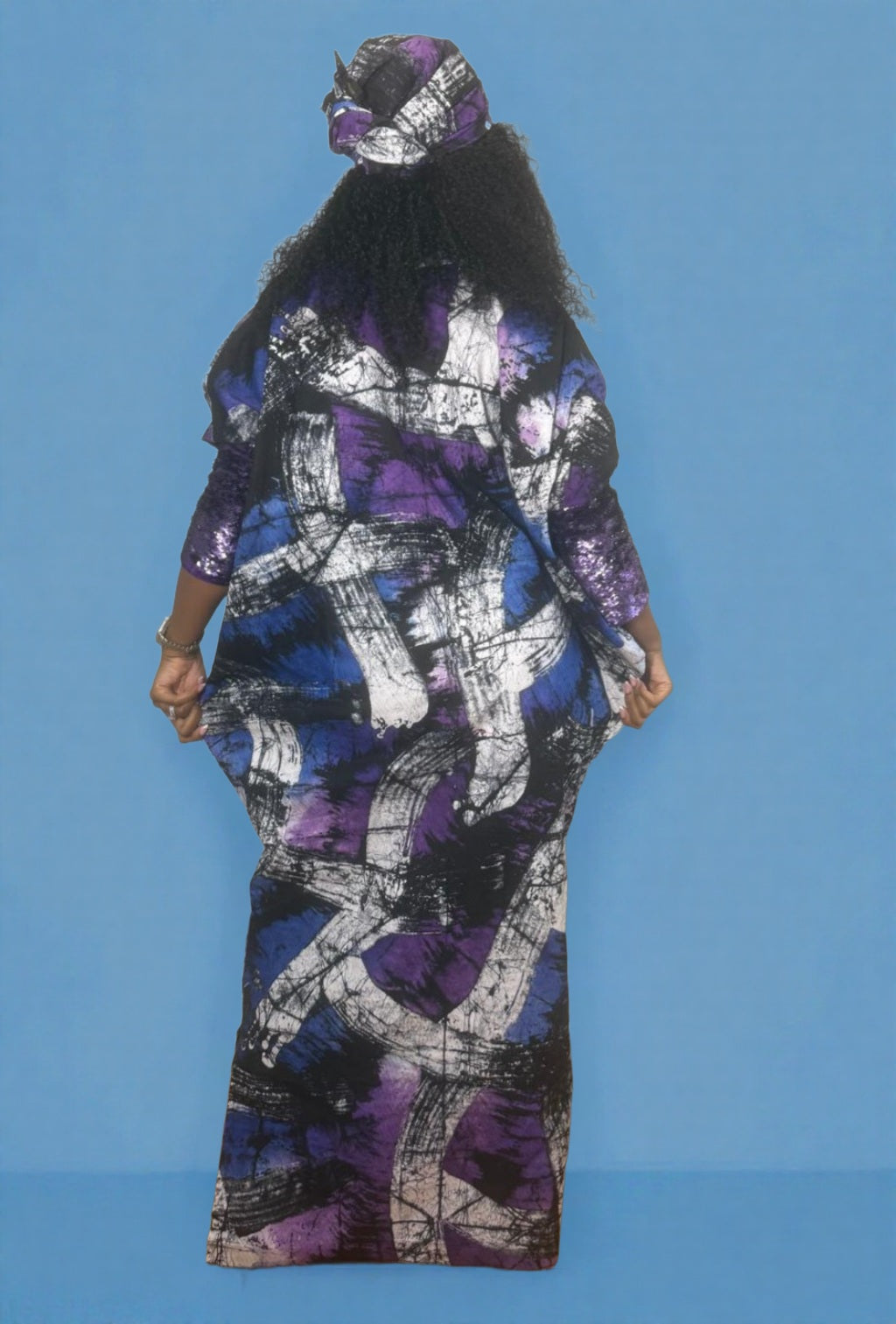 Indigo Cowl Dress