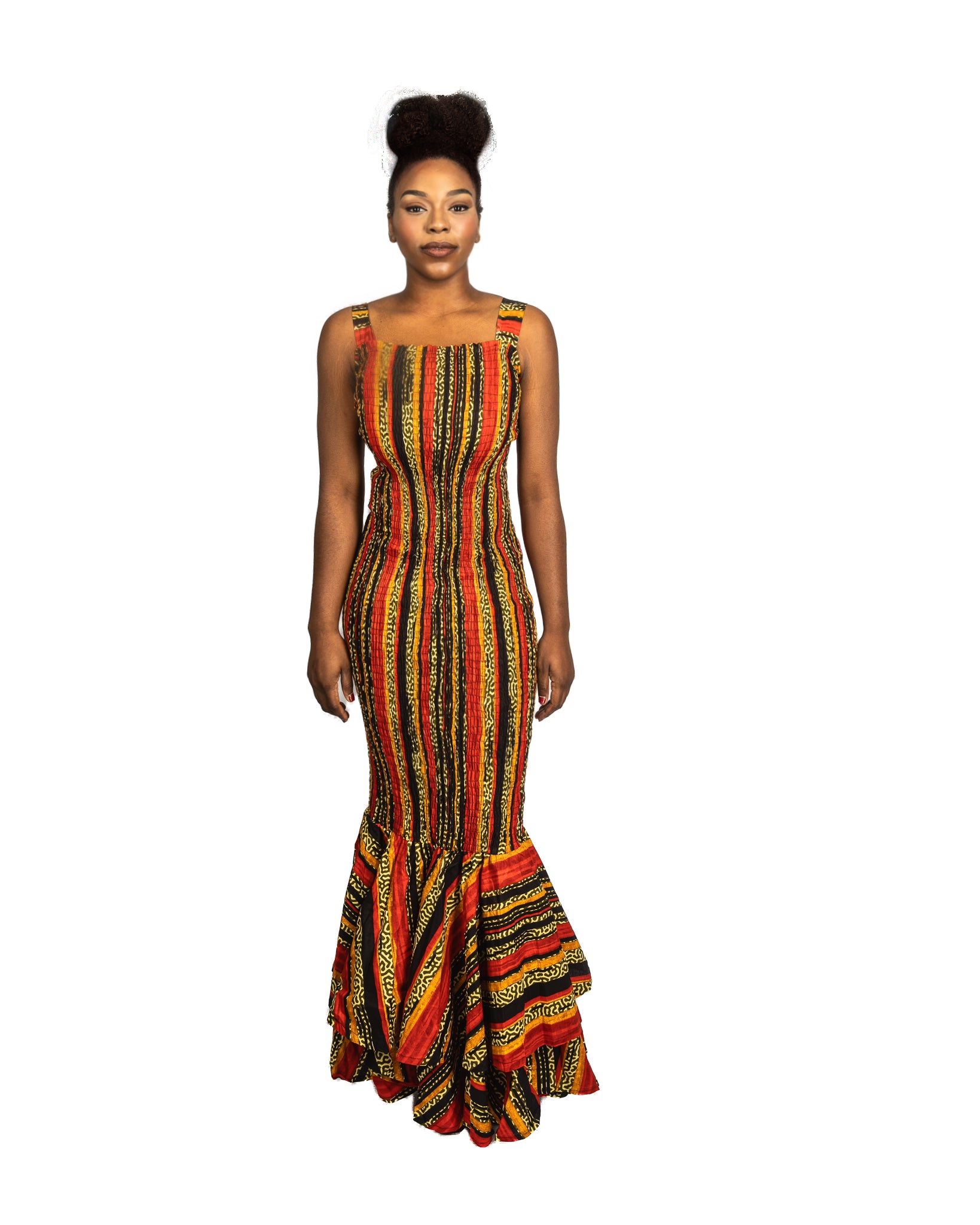 maxi dress in store Elegant V-neck Chiffon Flowy Likemychoice Lining made of 100% polyester. Fitted maxi dress with short