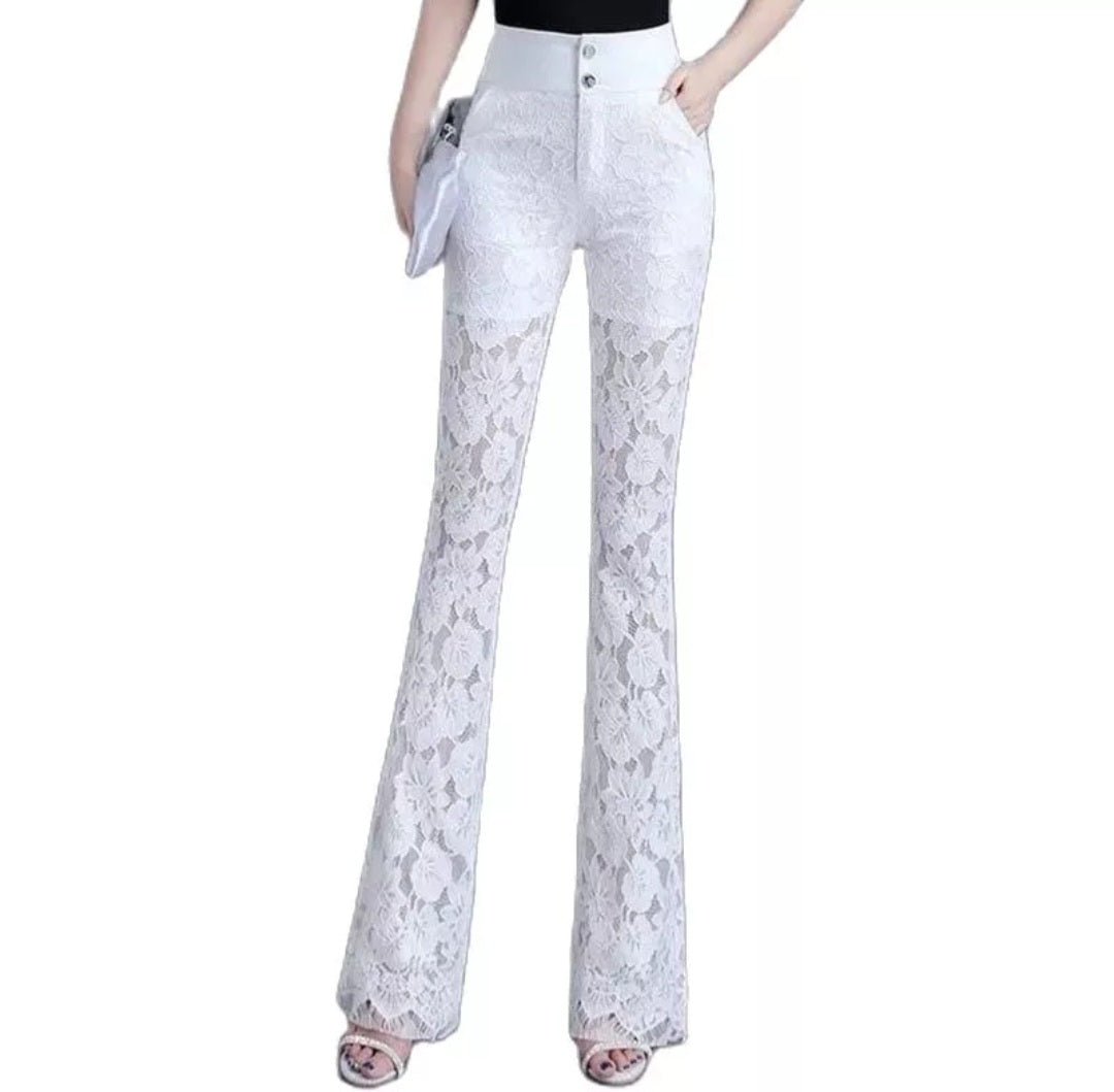 Lace flawed pant